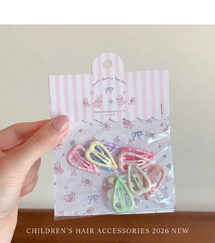 10 Stück/Set Niedliche Stern-Herz-Wolken Haarspangen für Kleinkind-Mädchen Pastellfarben Ohne Haarschäden Kinder-Haarklammern Accessoires – Detail 6