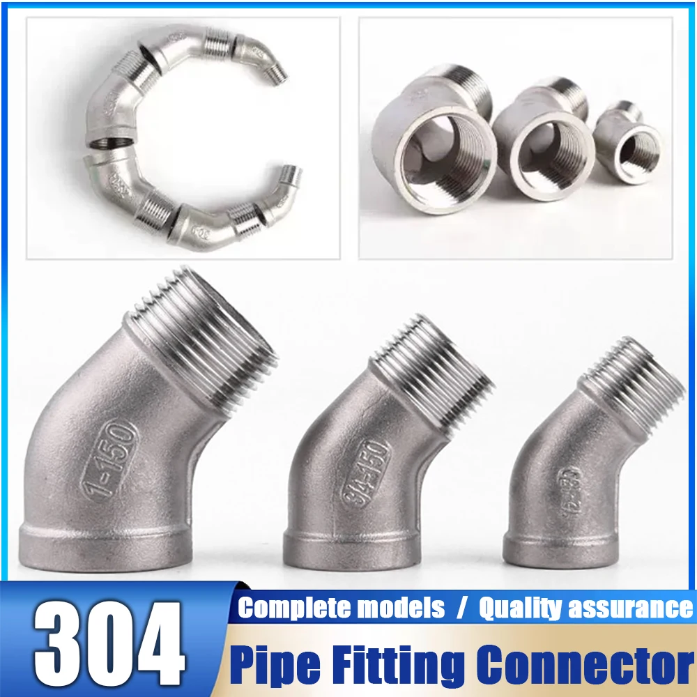 

Угольник с внутренней резьбой на наружную резьбу 1/4" 3/8" 1/2" 3/4" 1" 1-1/4" 1-1/2" 2" 45 градусов ° Угловой соединитель для труб из нержавеющей стали 304