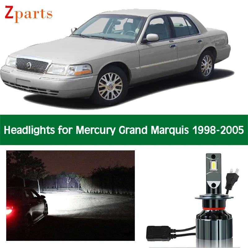 

Canbus Headlamp Bulbs For 1998 - 2001 2002 2003 2004 2005 Mercury Grand Marquis LED Headlight Lighting Low High Beam Accessories