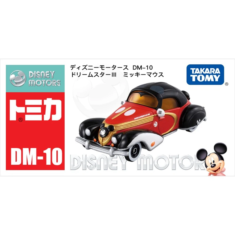 Takara Tomy Tomica Disney Motors Mini Diecast Car Model Ornaments Toy Dream Star Mickey Collectible Gifts for Children