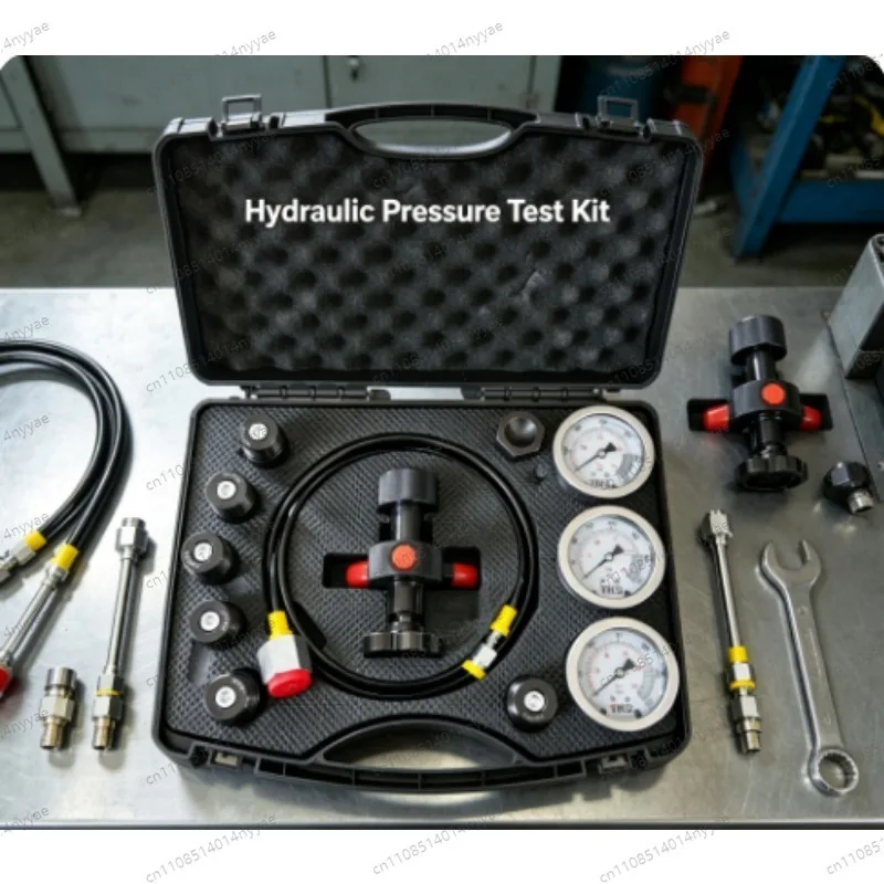 7 IN 1 Hydraulic Accumulator Cylinder Nitrogen Gas Charging Kit and Pressure Test Kit