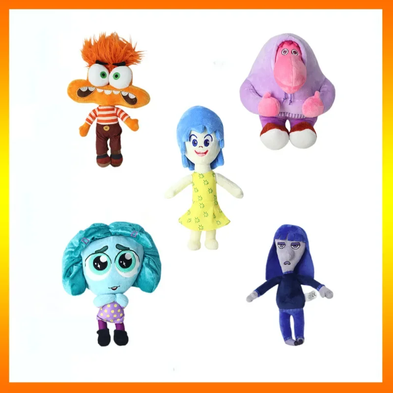 Disney Inside Out 2 Plush Toys Dolls Anime Figures Anxiety Envy Ennui Cute Cartoon Plush Stuffed Toys for Children Birthday Gift