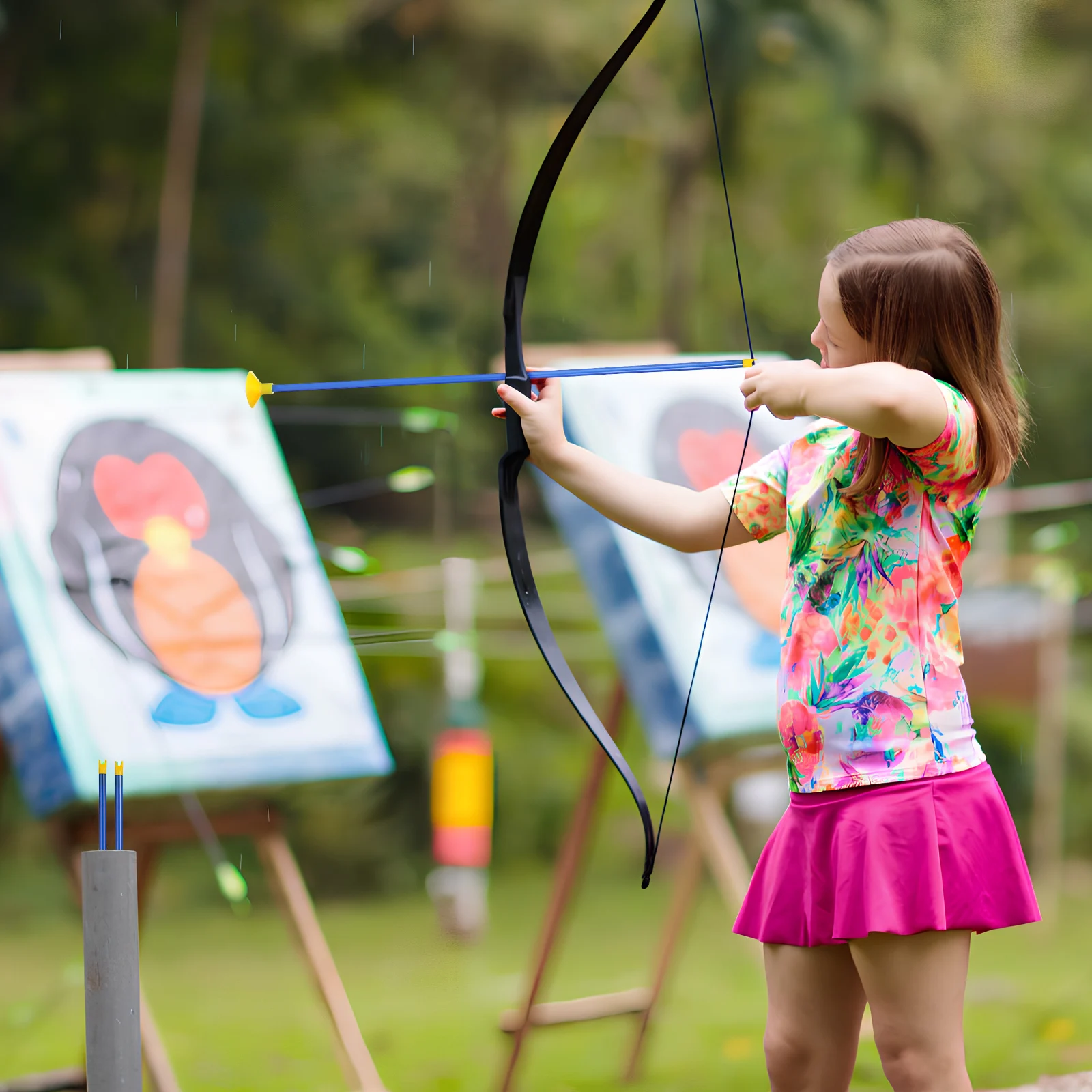 

16 Pcs Bow Arrow Toys Kids Safety Arrows Suction Cup Plastic Parts Long Lasting Practice Archery Set Outdoor Fun