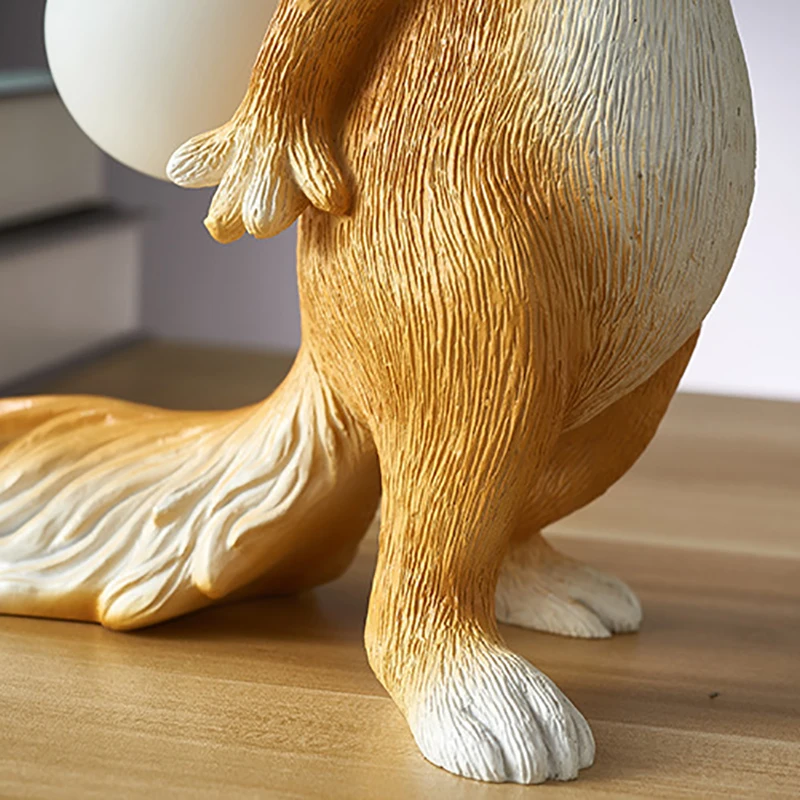 AC 電源樹脂リステーブルランプ LED 装飾動物ナイトライト G9 電球かわいいギフト子供のための発光デスク飾り