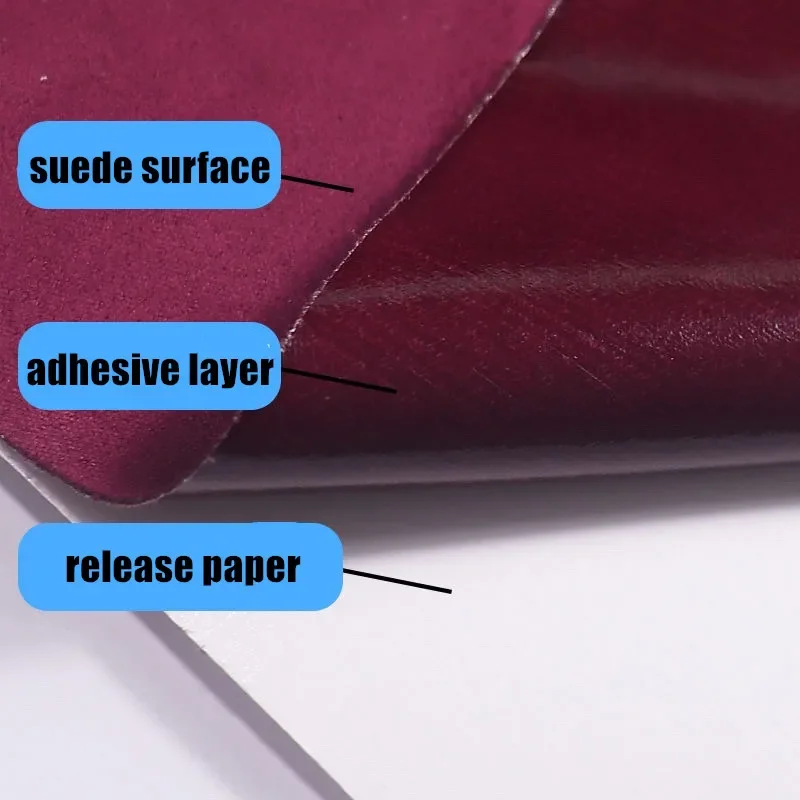 Suede Leather Fabric Self-adhesive Auto Interior Door Workbench Decor Suede Wrap for Car Roof Upholstery Modification DIY