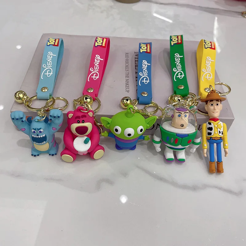 Cartoon Anime Disney Toy Story3 Lotso Bear Pendant Keychain Car Key Chain Key Ring Keyring Phone Bag Ornament Fashion Jewelry