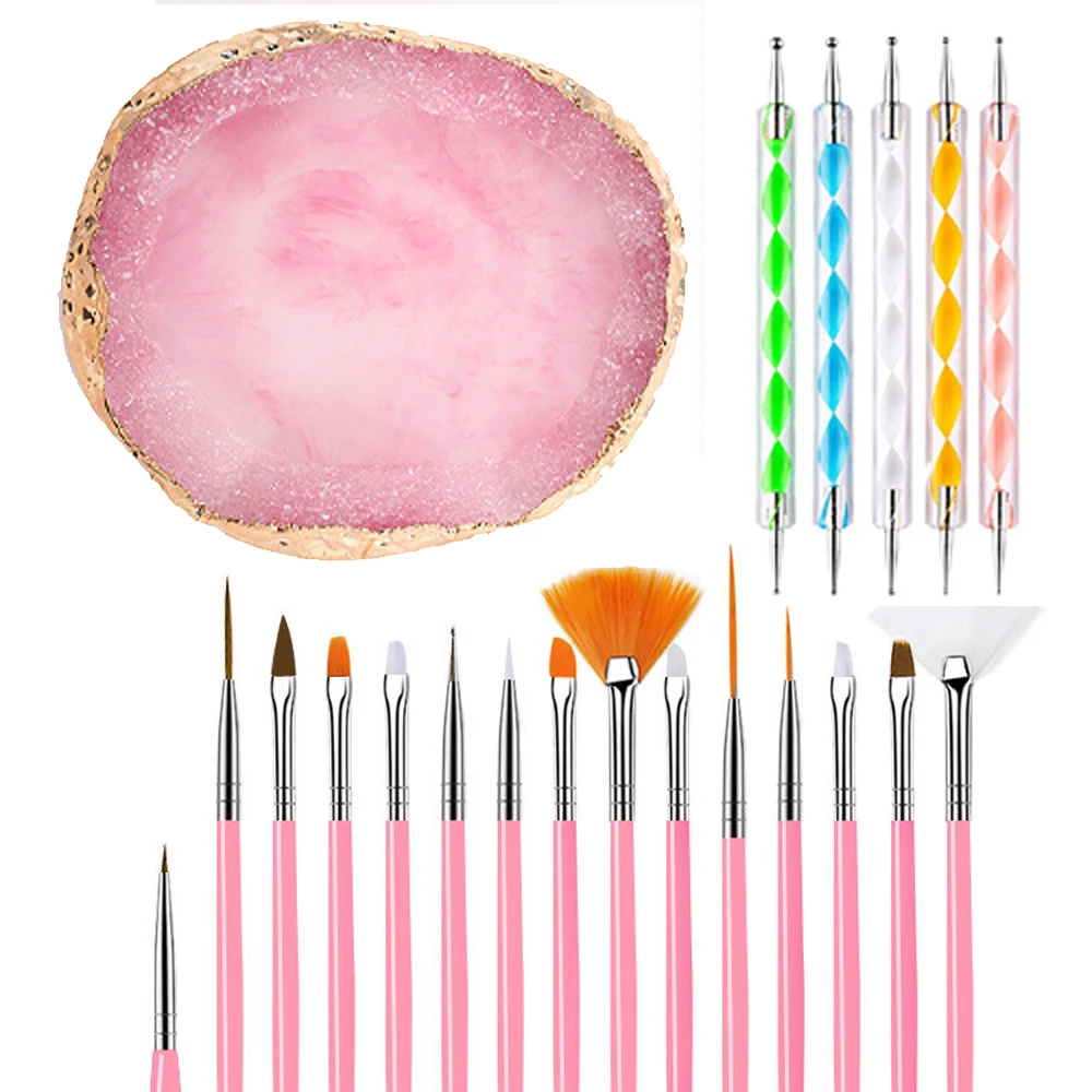 

Acrylic Nail Art Brush Kit Painting Nails Brushes Dotting Tools and Accessories Supplies Decorations for Professional Manicure