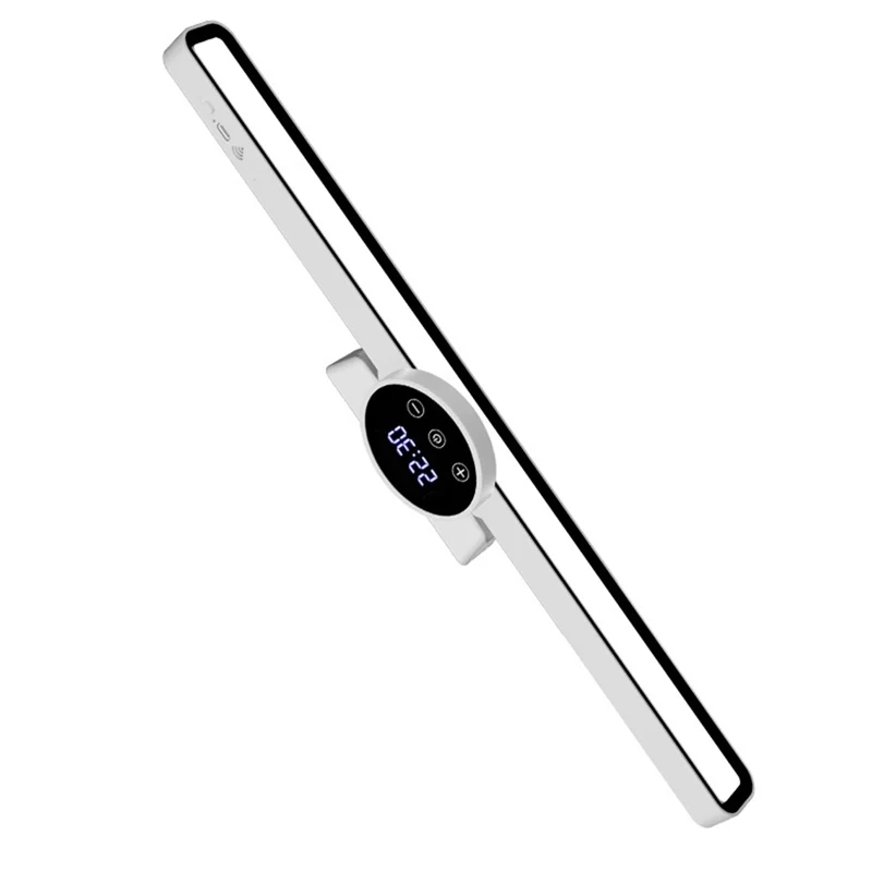 WORTHOWN-Schreibtischlampe zum Aufhängen, magnetische Uhr, Tischlampe, LED, USB wiederaufladbar, stufenloses Dimmen, Schrank, Schrank, Kleiderschrank, Nachtlicht