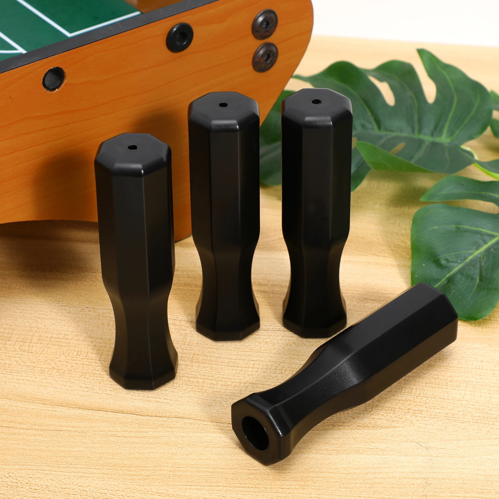 

4pcs Octagonal Handles Table Football Machine Durable Plastic Foosball Grips Ergonomic Design Smooth Surface Easy Clean Child