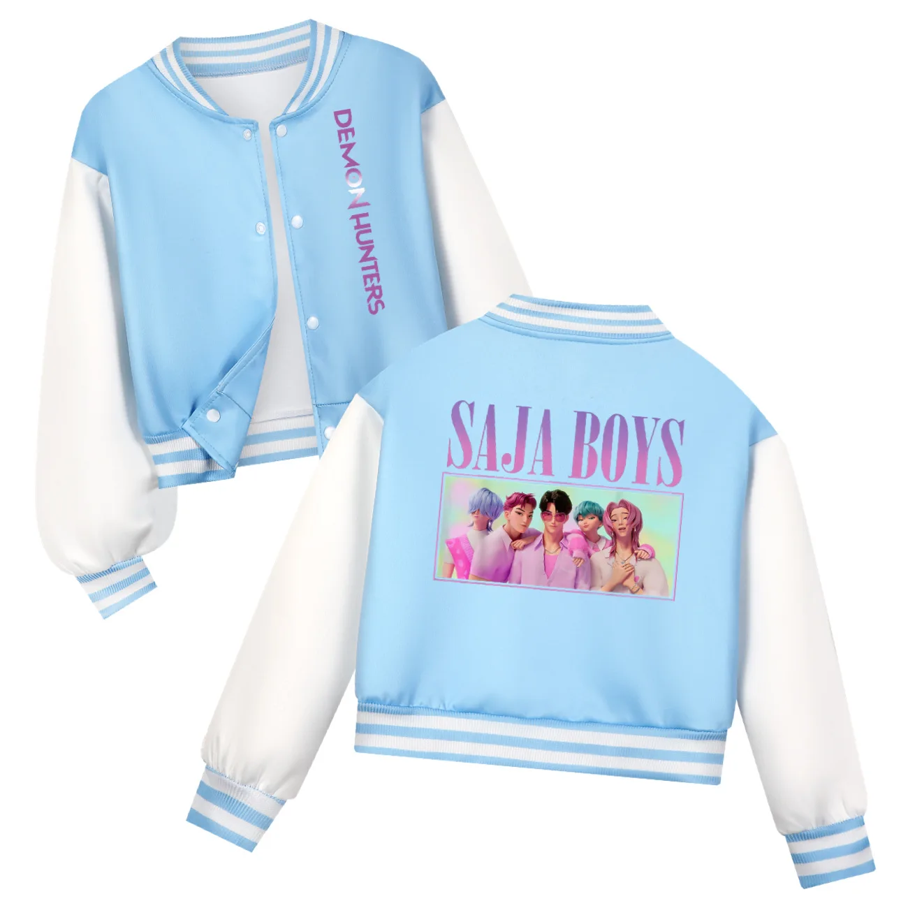 KPop Demon Hunters Kids SAJABOYS Clothes Baseball Uniform Spring Autumn Boys Girls Baby Casual Hoodies Children Costume