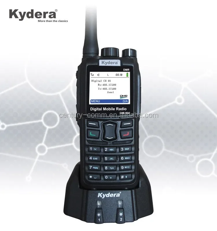 Kydera Digital DMR Radio Vhf Audio System DM-990 Walkie Talkie With Gps