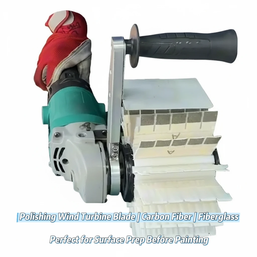 Industrial electric variable speed drum sander 1400W for wind turbine blade surface treatment and paint polishing