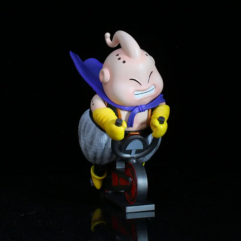 12.5cm Dragon Ball Z Majin Buu Cycling Figures Anime Figures Fat Buu Mr. Satan With Car Pvc Figures Model Dolls Gifts Toys