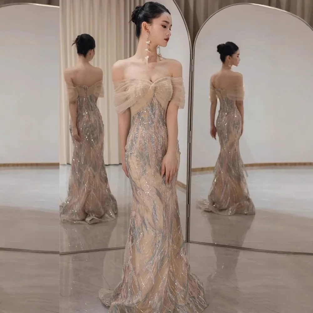 

Elegant One-Shoulder Wedding Dress Luxury Evening Gown for Adults Ceremony Engagement Party Dress Bride Sensation