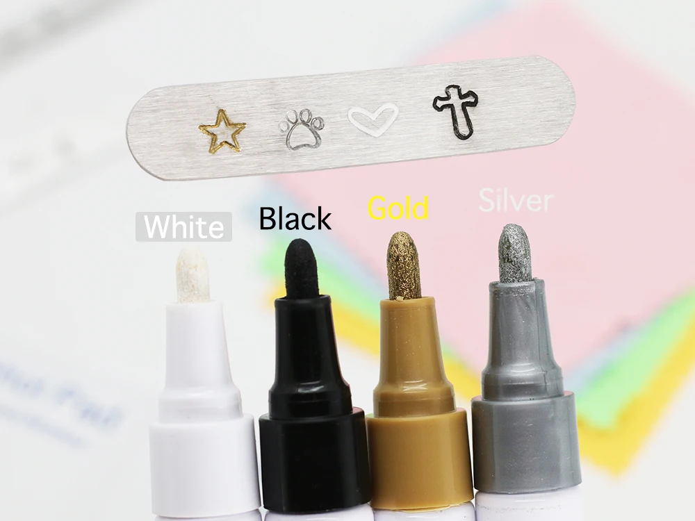 Enamel Marker Ink Pen Paint Match Metal Stamp Engraving DIY Jewelry Aluminum Metal Making Tool for Jewelry