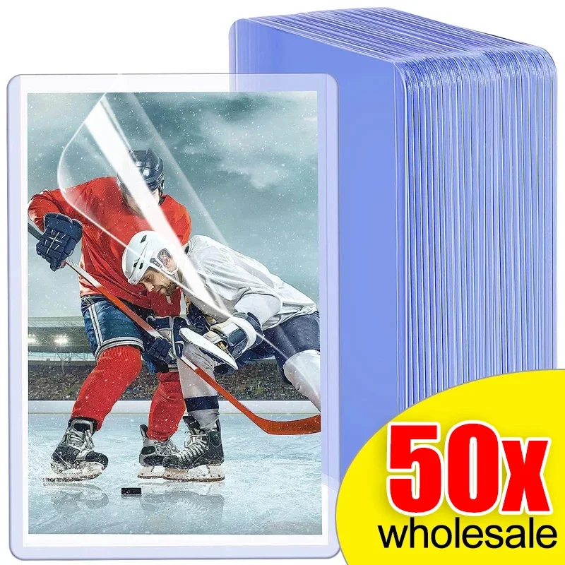 

50/1pcs Korea Card Sleeves Photcards Clear Protector Kpop Shield Board Games Tarot Cards Photocard Protector Film Card Holder