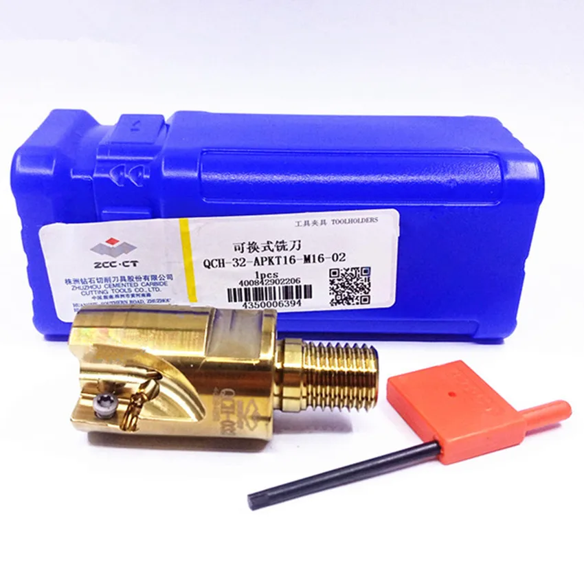 Faca Substituível Qch32-apkt16-m1603 Qch40-apkt16-m16-04 Qch-32-apkt16-m16-02 1pc por Caixa Zcc.ct-cabeça de