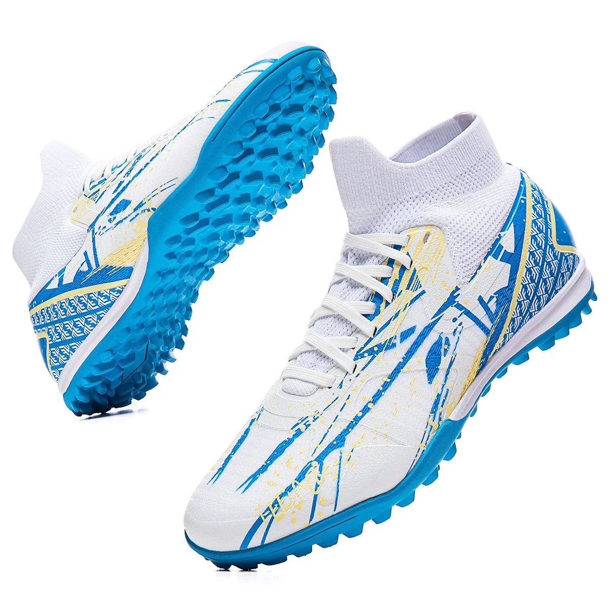 

Высокие футбольные бутсы с шипами TF и длинными шипами FG, доступны в двух вариантах цвета, подходящие как для мужчин, так и для женщин. футбол