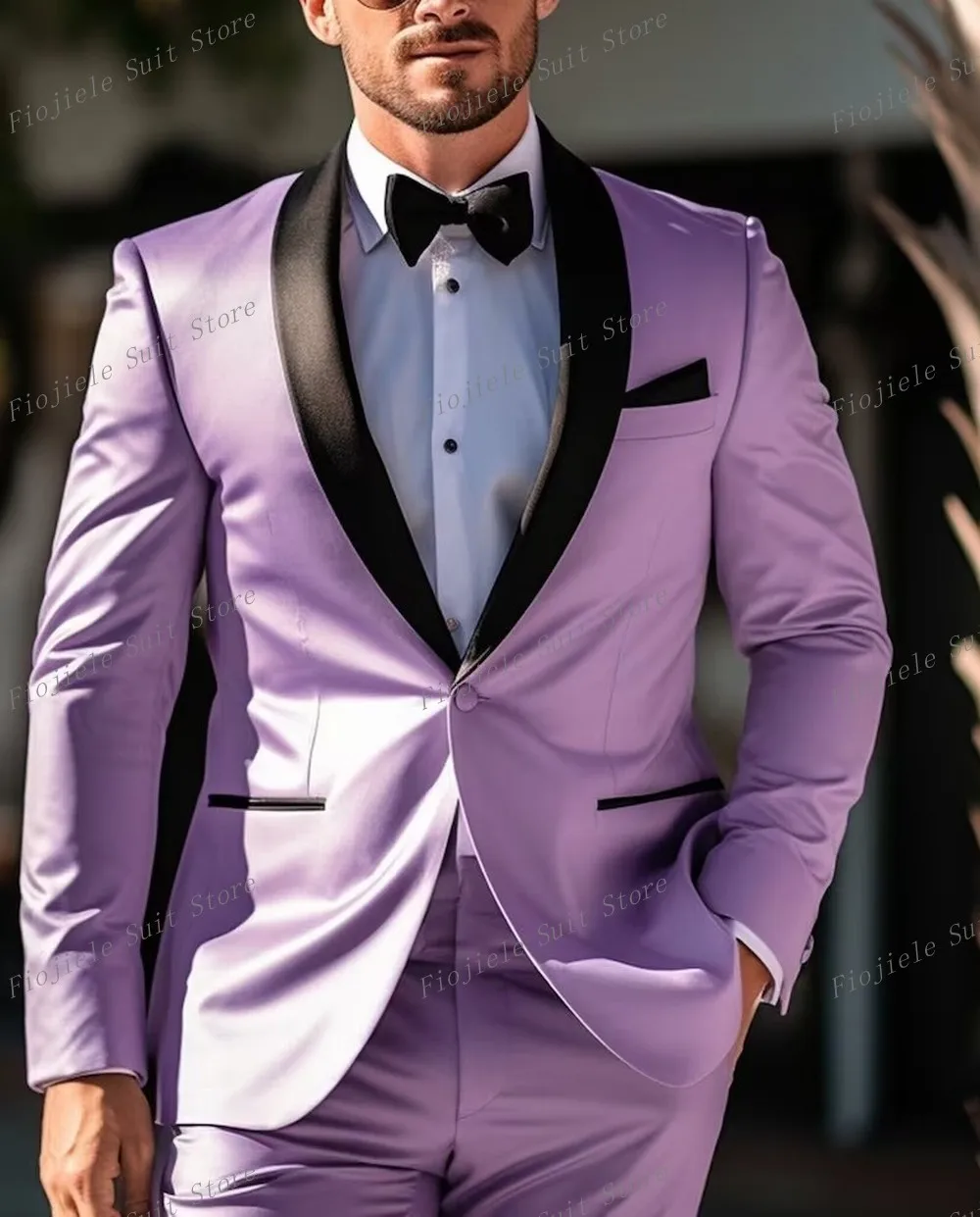 

New Men Business Suit Wedding Party Prom Groom Groomsman Tuxedos 2 Piece Set Jacket And Pants 05