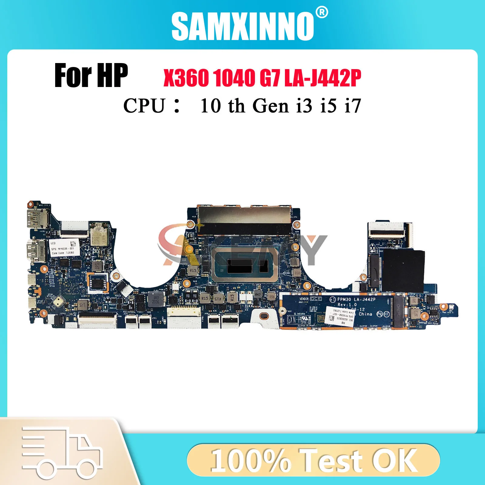 

LA-J442P для ноутбука HP EliteBook X360 1030 G7, материнская плата M16088-001 M16085-001 с процессором i5 i7 10-го поколения, 8 ГБ 16 ГБ ОЗУ