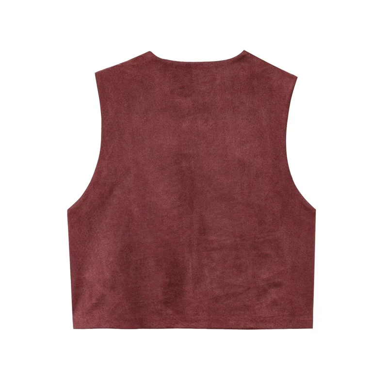 KEYANKETIAN 2025 New Women's Embroidery Decoration Suede Waistcoat Ethnic style O-Neck Sleeveless Slim Cardigans Vest Thin Top