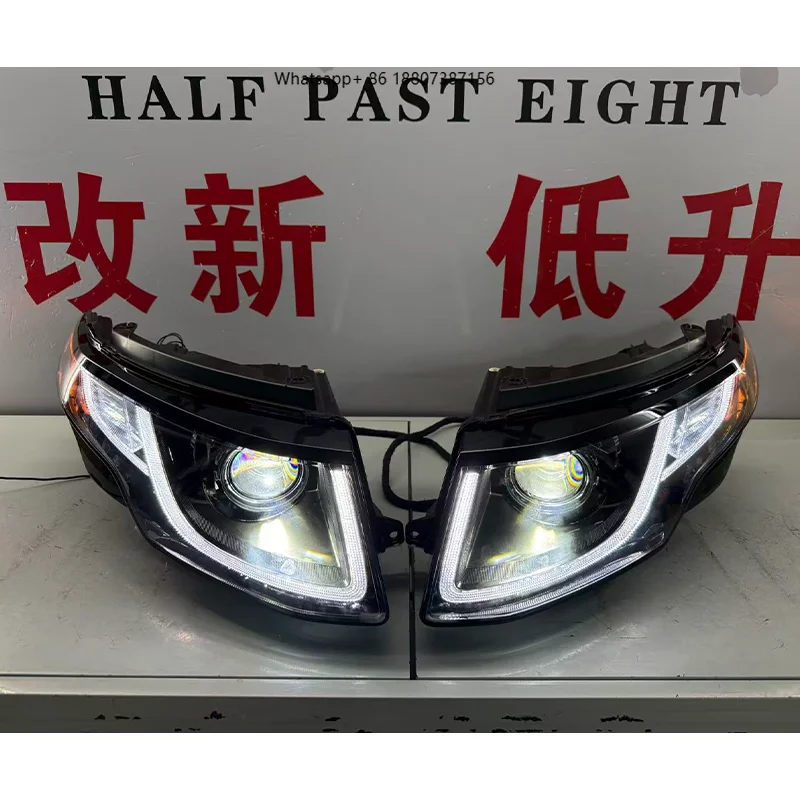 For 2011-2018 for for Evoque Upgrade Replacement High-Brightness LED Headlamps Adaptive Function Three-Times