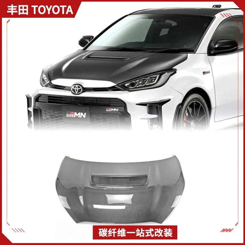 

Suitable for Toyota Yaris GR Carbon Fiber Modification MN engine cover, perforated front cover