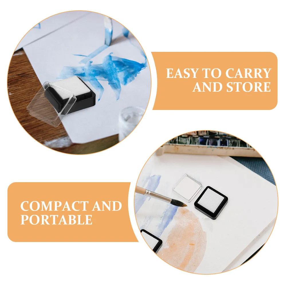 6Pcs Blank Ink Pads Small Portable DIY Stamp Pads Empty Inkpad for Office Crafting Scrapbooking Washable Blank Ink Stamp Pad - view 4
