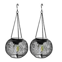 2Pcs Solar Lanterns Outdoor for Outside Decorative Outdoor Hanging Lights for Halloween Christmas