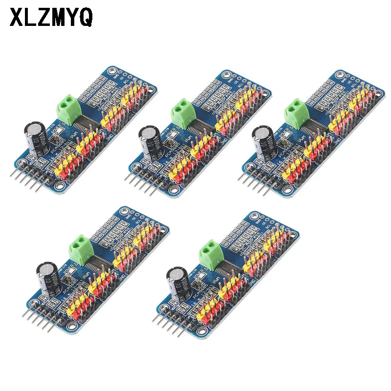 5pcs PCA9685PW 16 Channel 12-Bit PWM Servo Shield Driver I2C Interface PCA9685 Module For Raspberry Pi DIY Electronic Kit