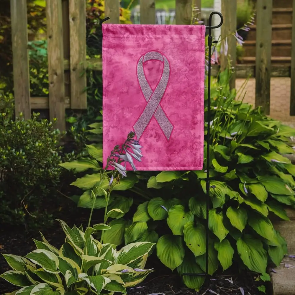 Carolines Treasures AN1205GF Pink Ribbon for Breast Cancer Awareness Garden Flag Mailbox Flag Decorative Yard Flag Outsid