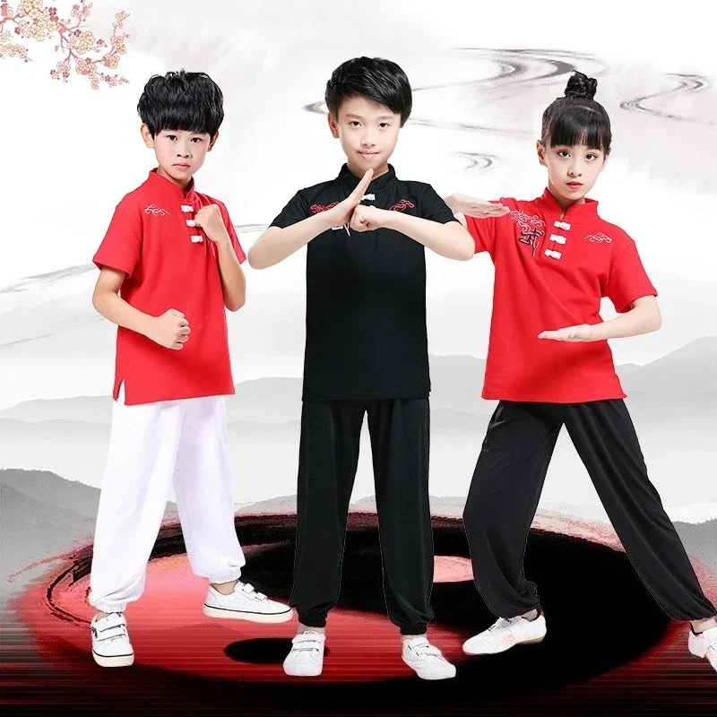 

Cosplay Two Piece Set Kids Clothing Teenagers Tai Chi Girl Suit Kung Fu Boy Outfit Martial Arts Children's Sets Wushu Costume