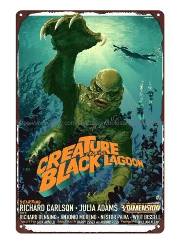 Creature from the Black Lagoon movie poster metal tin sign kitchen decor