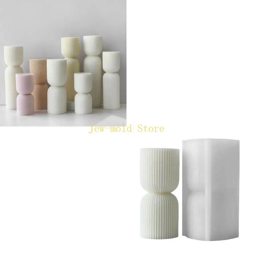 

C71B Creative Silicone Mold Home Decoration Gypsum Mould Striped Pillar Aromatherapys Mold Jewelry Making Supplies