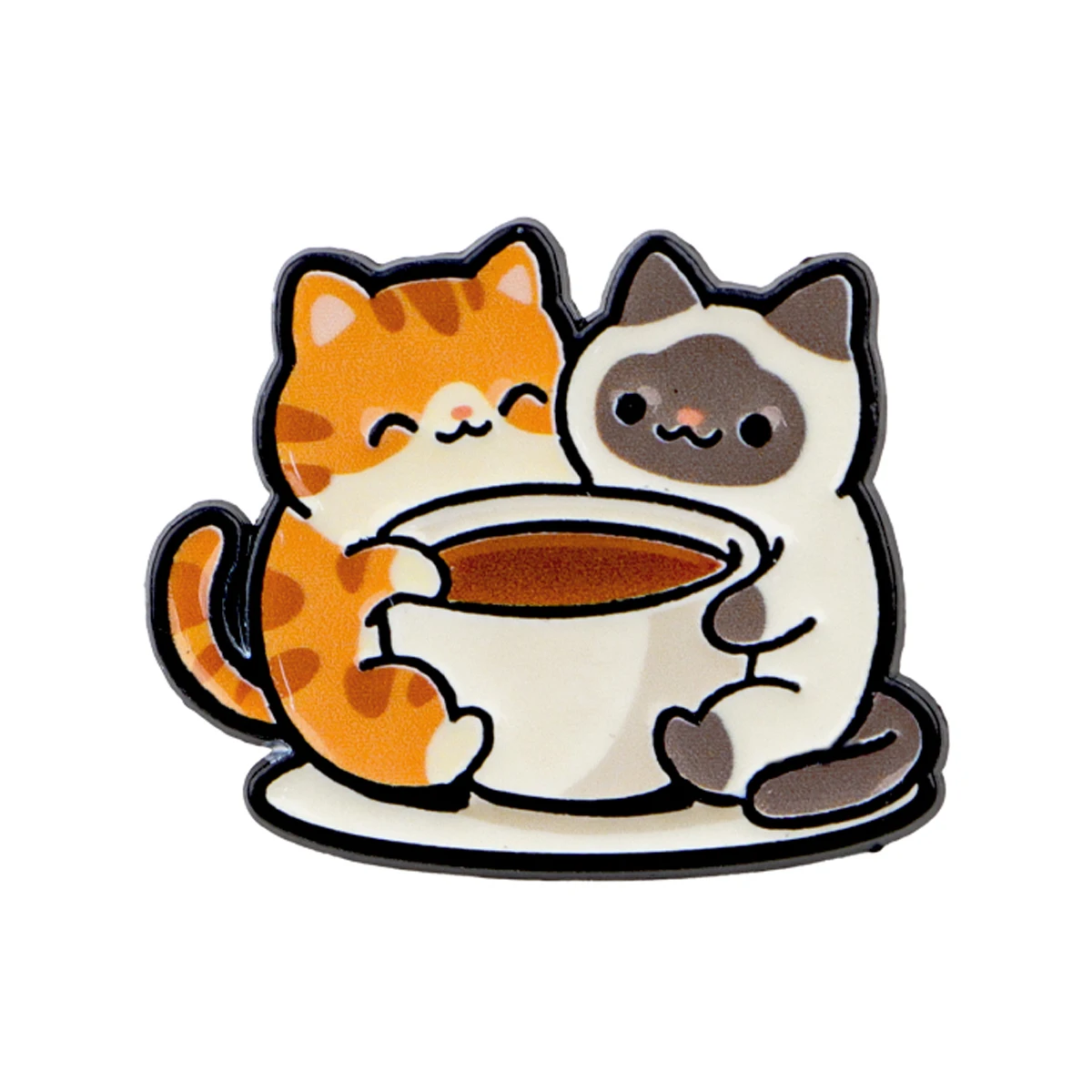 Cute Black Cat Enamel Lapel Pin, Gift for Friends