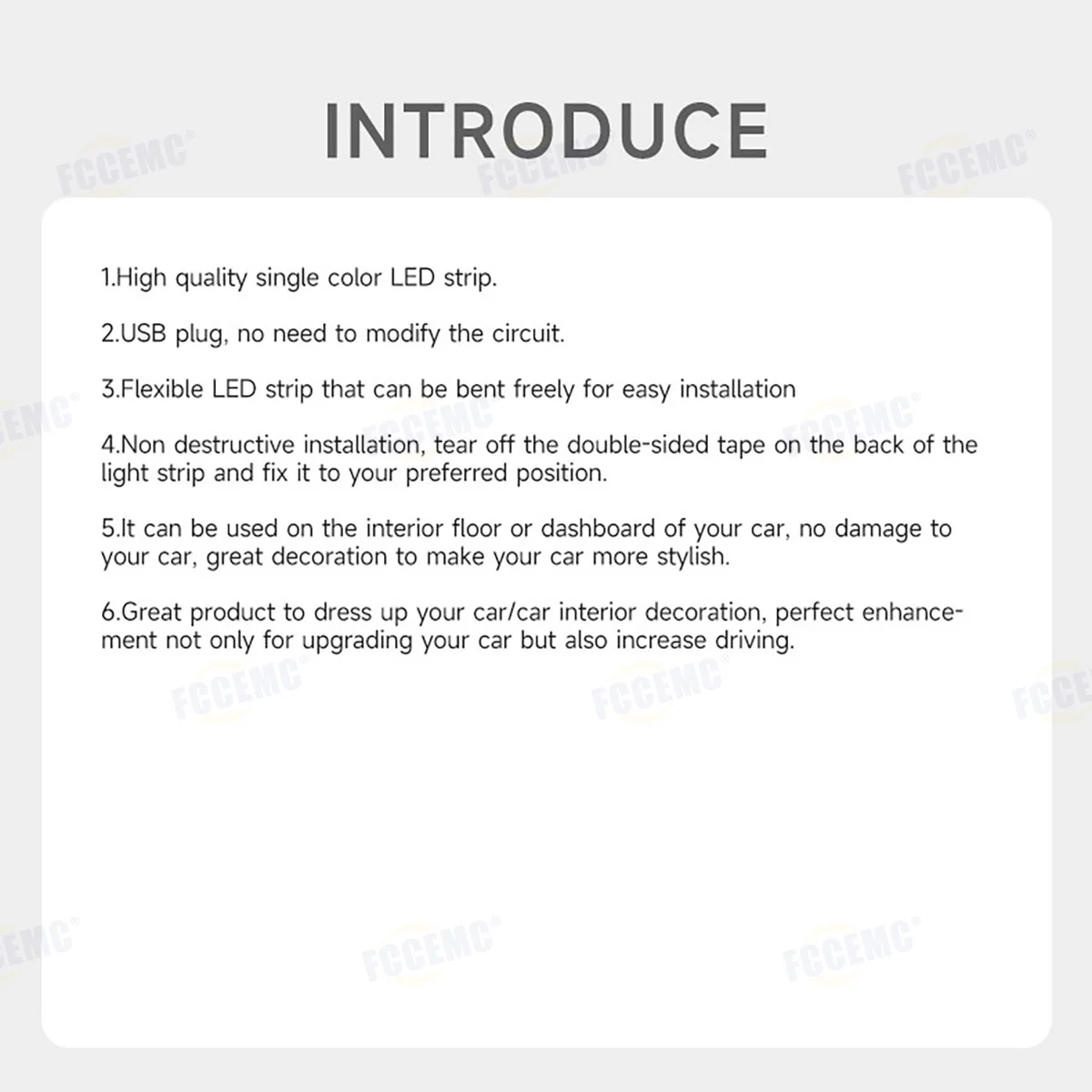 Car Interior USB LED Ambient Mood Light Strips Foot Lights Decorative Atmosphere Signal Lamp