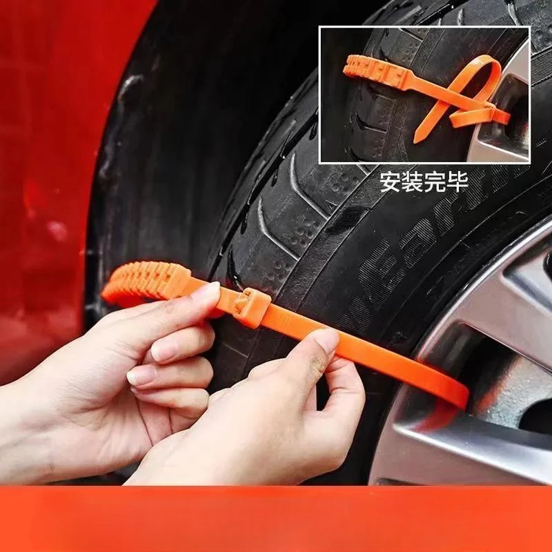 10/1 قطعة سلاسل إطارات السيارة الشتاء الثلوج المضادة للانزلاق الإطارات كابل العلاقات السيارات في الهواء الطلق الثلوج الإطارات الإطارات المضادة للانزلاق سلسلة اكسسوارات الطوارئ