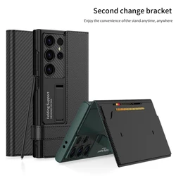For Samsung Galaxy S24 S23 Ultra Case GKK Magnetic Swivel Buckle Clamshell Leather Wallet Book Flip Stand Cover With Card Slot