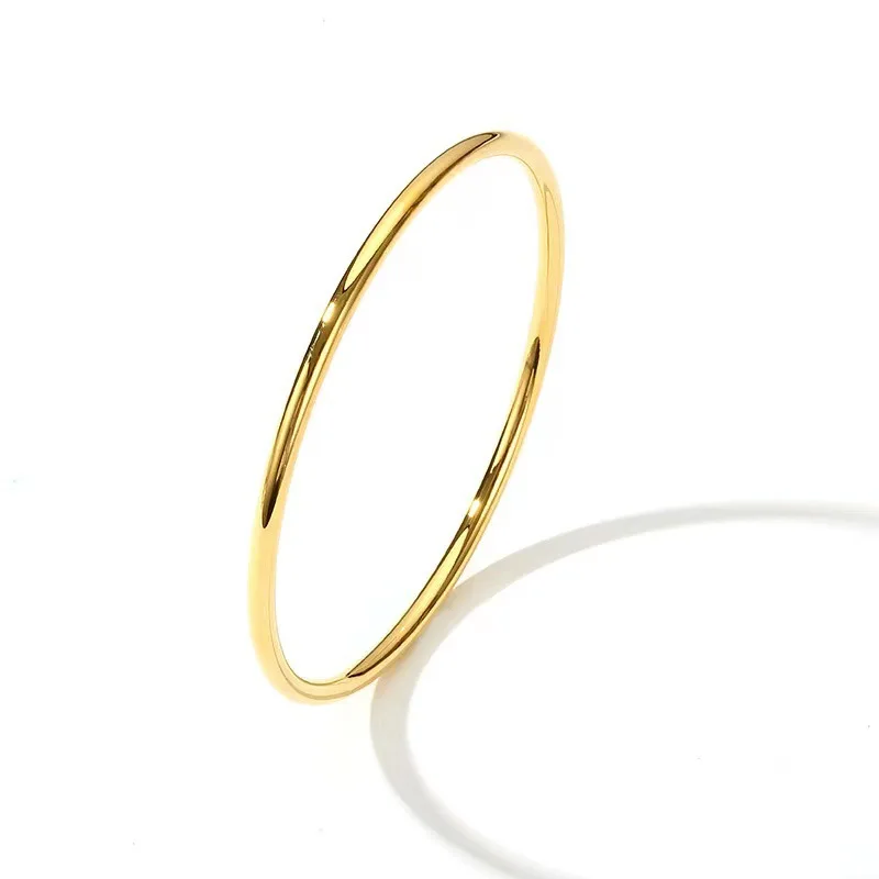 SOMMAR NEW!! Gold color Maiden charms bangle 2mm plain coil bangle Wedding Bracelet Top Quality Jewelry