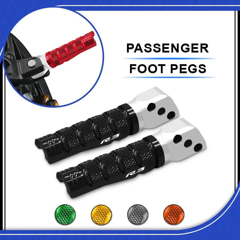 CNC Footrest Foot Peg For R6 R3 R15 R25 2015-2026 Motorcycle Rear Foot Rests Passenger Anti-slip Footpeg Pedal yzfr3 yzfr6