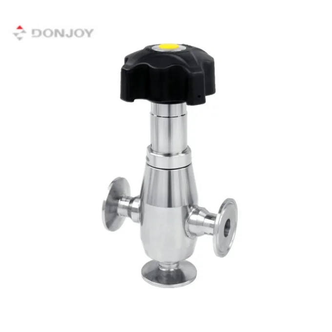 DONJOY three way sanitary manual shut-off globe valve globe control valve stainless steel globe valve