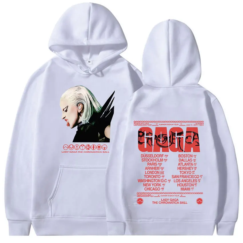 Singer Lady Gaga The Chromatica Ball Tour 2024 Hoodie Men Women