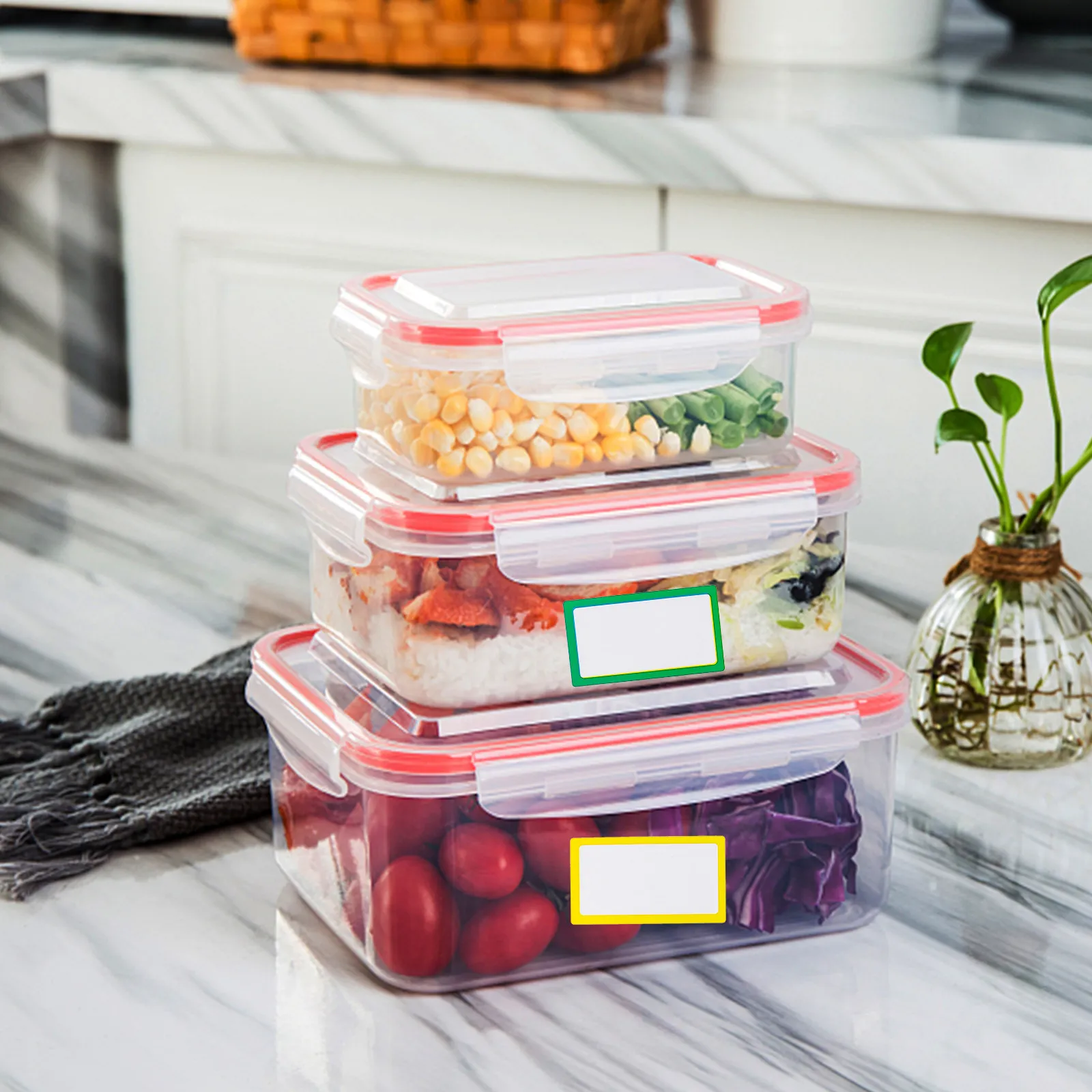 

5 Rolls Blank Label Stickers Self-Adhesive Classified Tag Decals for Students Office Home Use Compact Handwriting Bottle Labels