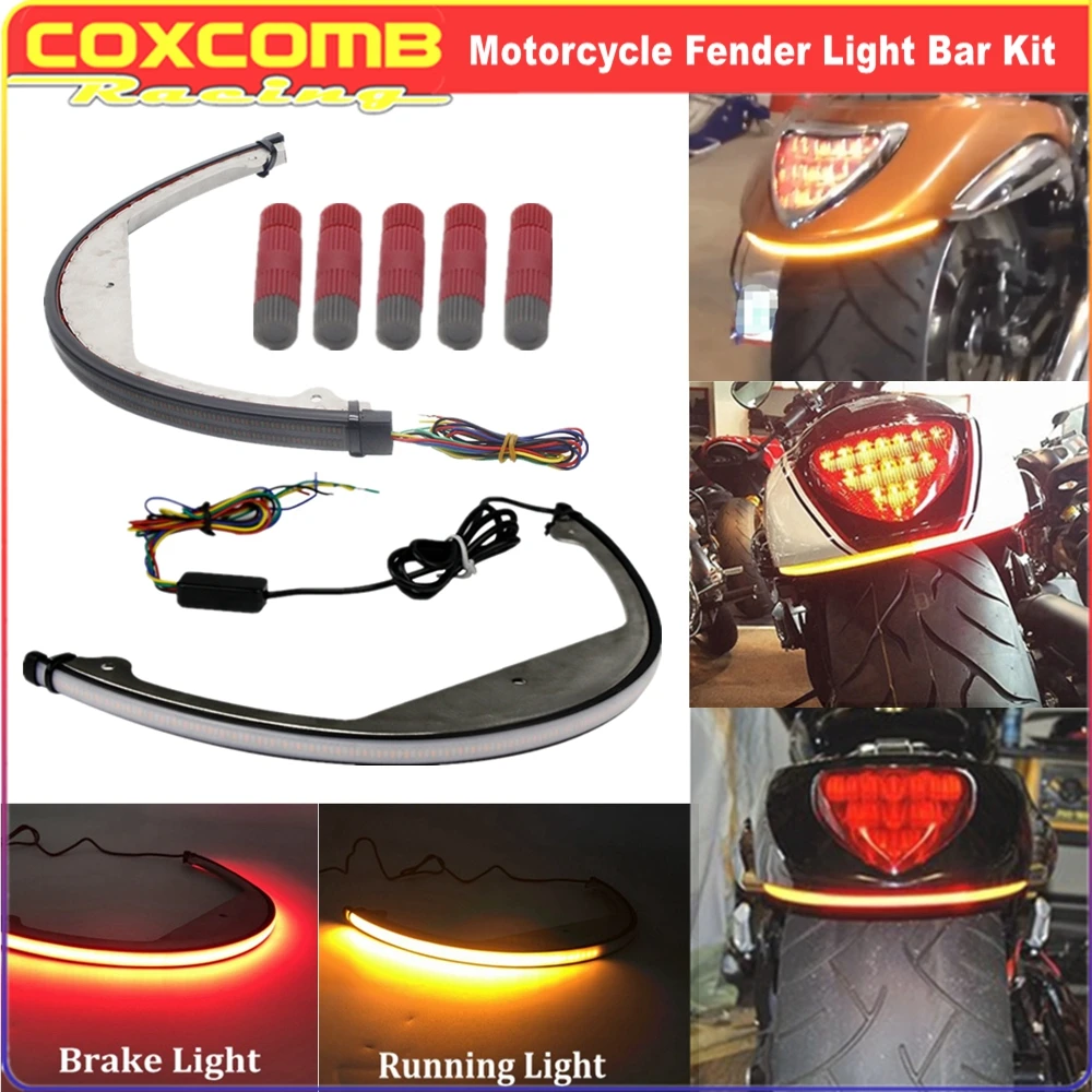 For Suzuki Boulevard M109R M90 Motorcycle Rear Fender Light Led Turn Signal Lamp DRL Running Lights Brake Stop Blinker Taillight