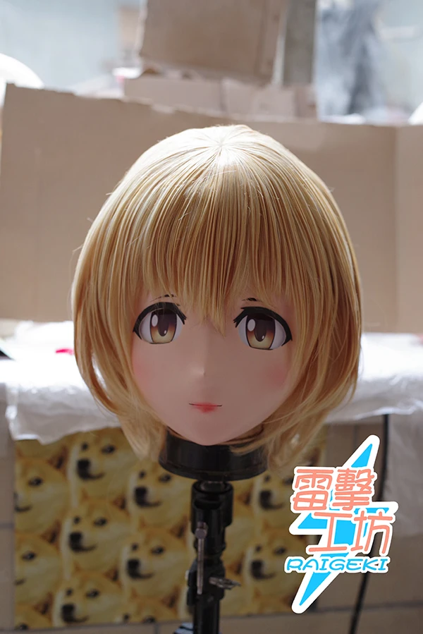 

(LJ-074) Customize Character Female/Girl Resin Kig Full Head With Lock Anime Cosplay Japanese Anime Kigurumi Mask