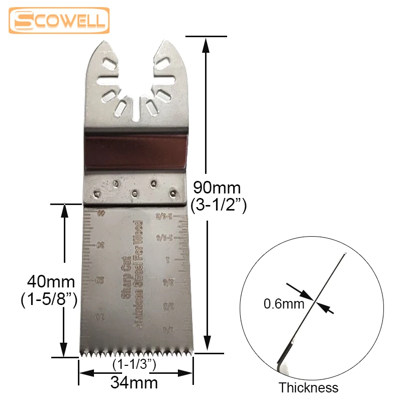 Hojas de sierra oscilantes de acero inoxidable para madera, plástico, Metal blando, 10 unids/lote, 32mm, 35% de descuento, envío gratis