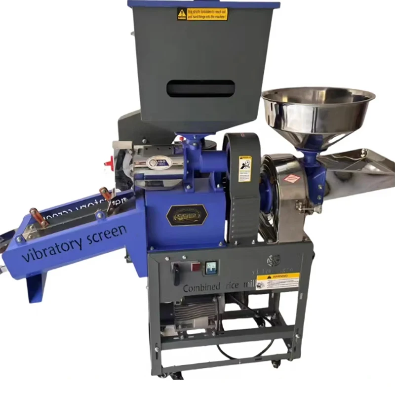 220V/380V Mini Rice Mill for Corn, Wheat, and Flour Milling—Stainless Steel Rice Milling and Grinding Combination Ma(Customized)