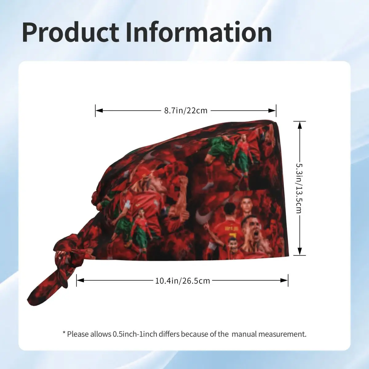 كريستيانو رونالدو CR7 فرك قبعة الطبيب العمل الجراحية قبعة للجنسين قبعات التمريض قابل للتعديل لطبيب الأسنان