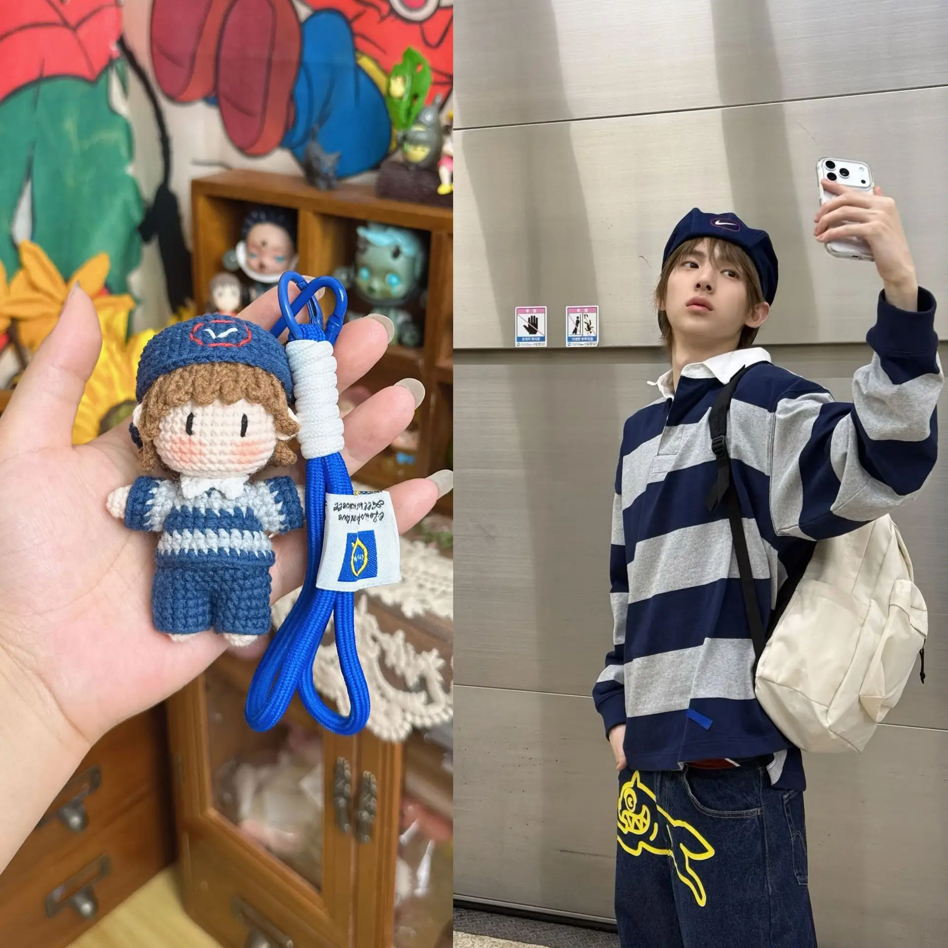 手作りjuhoonドールバッグペンダント、クリエイティブなかぎ針編み糸フック織りコルティスゴールドサポートハンギングデコレーション、お祝いギフトに
