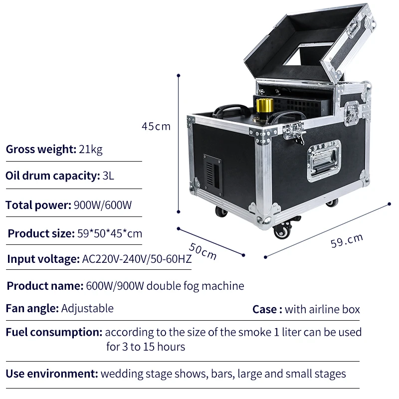 Imagem -06 - Double Fog Machine Props para Boate Mist Spraying Somke Controle Dmx dj Disco Festa em Casa Boate 600w